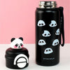 Black 3D Panda Stainless Steel Water Bottle | 550ml