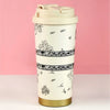Black Floral Stainless Steel Premium Insulated Detox Infuser Bottle With Tea & Fruit Infuser Attachment | 520ml
