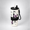 Black Pink Butterfly, Good Time Series, Stainless Steel Tumbler and Water Bottle for Kids & Adults, 710ml