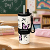 Black Pink Butterfly, Good Time Series, Stainless Steel Tumbler and Water Bottle for Kids & Adults, 710ml