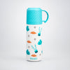 Blue Checks Cup Lid Design, Sleek Stainless Steel Thermos & Water Bottle for Kids, 350ml