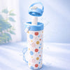 Light Blue & orange sprinkles soft silicone handle series, Stainless Steel Tumbler and Water Bottle | 650ml