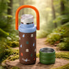 Brown 3Stripes Lid Series, Stainless Steel Kids Water Bottle | 500ml