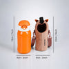 Brown Horse Design,
Two Lid Series with Plush Cover, Stainless Steel
Water Bottle & Hot thermos flask for
Kids and Toddlers, 500ml