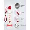 Cute Rabbit, Red ball Lid Series, Stainless Steel Tumbler and Water Bottle for Kids & Adults, 650ml