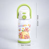 Green Lid, Lucky Capybara Series, Stainless Steel Water Bottle for Kids, 600ml