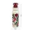 Maroon Floral Flask Water Bottle | 600 ml