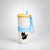 Meow & Polka , Good Time Series, Stainless Steel Tumbler and Water Bottle for Kids & Adults, 710ml