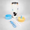 Meow & Polka , Good Time Series, Stainless Steel Tumbler and Water Bottle for Kids & Adults, 710ml