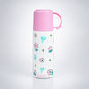 Pink Checks Cup Lid Design, Sleek Stainless Steel Thermos & Water Bottle for Kids, 350ml