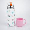 Pink Checks Cup Lid Design, Sleek Stainless Steel Thermos & Water Bottle for Kids, 350ml