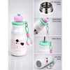 Puppy Checks, sleek Stainless Steel Water Bottle with Infuser attachment for Kids, 400ml