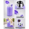 Purple Bear Design,
Two Lid Series with Plush Cover, Stainless Steel
Water Bottle & Hot thermos flask for
Kids and Toddlers, 500ml
