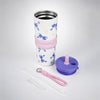 Purple Bows, Good Time Series, Stainless Steel Tumbler and Water Bottle for Kids & Adults, 710ml