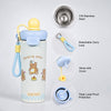 Sleeping Bear, Yellow Ball Lid Series, Stainless Steel Tumbler and Water Bottle for Kids & Adults, 650ml