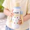 Yellow Polka Dots Stripes Cap Series, Stainless Steel Kids Water Bottle | 520ml
