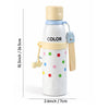 Yellow Polka Dots Stripes Cap Series, Stainless Steel Kids Water Bottle | 520ml