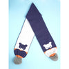 3Pcs Navy & Orange Fox Matching Beanie Winter Cap, Mufflers And Gloves Set | 5-10 Years