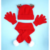 3Pcs Christmas Themed Winter Cap, Mufflers And Gloves | 4-8 Years