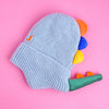 Light Blue 3D Head And Tail Knitten Woolen Winter Cap & Beanie | 3-10 Years