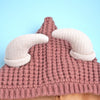 Brown Baby Horns Knitted Soft Woolen Winter Cap With Tie Up | 6-18 Months