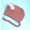 Brown Baby Horns Knitted Soft Woolen Winter Cap With Tie Up | 6-18 Months