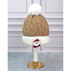 Brown Santa Christmas Themed Woolen Winter Cap Beanie | 3-10 Years