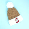 Brown Santa Christmas Themed Woolen Winter Cap Beanie | 3-10 Years