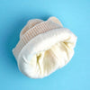 Cream 3D Head And Tail Knitten Woolen Winter Cap & Beanie | 3-10 Years