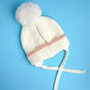 Cream Embroidered Rainbow Knitted Woolen Winter Cap/ Beanie | 3-10 Years