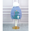 2Pcs Themed Blue Party Dino Themed Beanie Winter Cap With Matching Neck Cuff Style Muffler | 4-10 Years