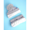 2Pcs Grey Cars Themed Beanie Winter Cap With Matching Neck Cuff Style Muffler | 5-10 Years
