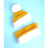 Little Surpise Box , 2Pcs Occur White Bear Themed Beanie Winter Cap With Matching Neck Cuff Style Muffler | 4-10 Years