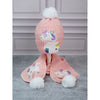 2Pcs Peach Unicorn Themed Beanie Winter Cap With Matching Long Style Neck Muffler | 4-10 Years