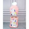 2Pcs Peach Unicorn Themed Beanie Winter Cap With Matching Neck Cuff Style Muffler | 4-10 Years