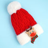 2Pcs Red Reindeer Themed Winter Cap Beanie With Matching Long Style Neck Muffler | 3-10 Years