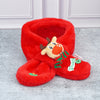 2Pcs Red Reindeer Themed Winter Cap Beanie With Matching Long Style Neck Muffler | 3-10 Years
