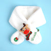 2Pcs White Reindeer Themed Winter Cap Beanie With Matching Long Style Neck Muffler | 3-10 Years
