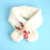 2Pcs White, Red Nose Reindeer Themed Winter Cap Beanie With Matching Long Style Neck Muffler | 3-10 Years