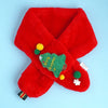2Pcs White & Red Tree Christmas Themed Winter Cap Beanie With Matching Long Style Neck Muffler | 3-10 Years