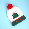 2Pcs White Tree Christmas Themed Winter Cap Beanie With Matching Long Style Neck Muffler | 3-10 Years