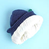 Navy 3D Head And Tail Knitten Woolen Winter Cap & Beanie | 3-10 Years