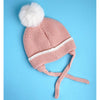 Pink Embroidered Rainbow Knitted Woolen Winter Cap/ Beanie | 3-10 Years