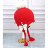 Red Butterfly Knitted Soft Woolen Winter Cap With Tie Up | 6-18 Months