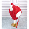 Red Baby Horns Knitted Soft Woolen Winter Cap With Tie Up | 6-18 Months