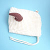 White Baby Horns Knitted Soft Woolen Winter Cap With Tie Up | 6-18 Months