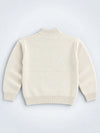 Cream Cable-Knit Winter Cardigan, Christmas Sweater for Kids