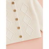 Cream Textured Pattern Knitted Winter Cardigan