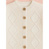 Cream Textured Pattern Knitted Winter Cardigan