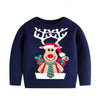 Green Tie Navy Reindeer Knitted Sweater